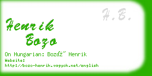 henrik bozo business card